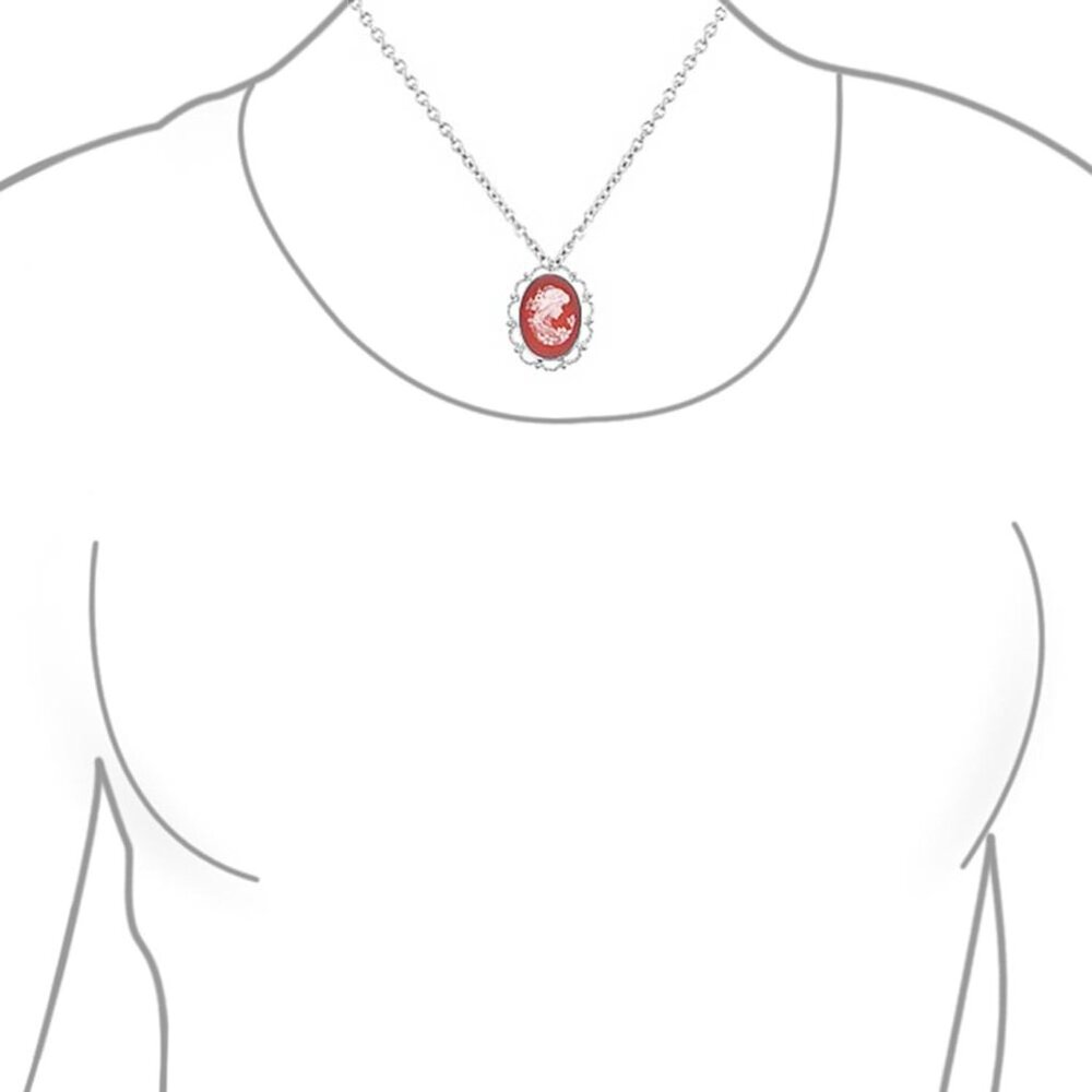 Classic Antique Vintage Style Red Blue Black White Carved Oval Framed Victorian - Picture 4 of 6